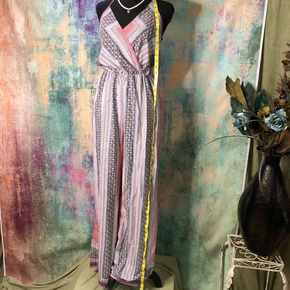 NWT 📌  Fire Los Angeles Wide Leg Neck holder Jumpsuit with Pockets - Picture 9 of 12